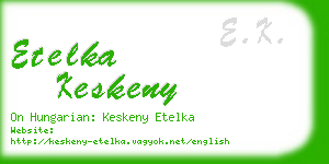 etelka keskeny business card